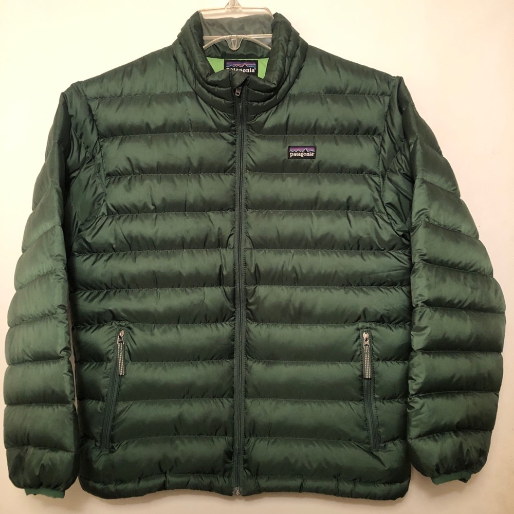 Patagonia Boys Med. Green Goose Down Puffer Jacket